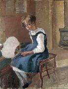Camille Pissarro Jeanne Holding a Fan, oil on canvas painting by Camille Pissarro Germany oil painting artist